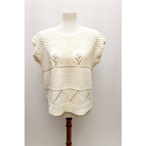 Womens crochet blouse white L+