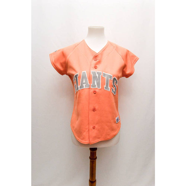 Vintage Majestic Ginats womens jersey coral orange M Y2K