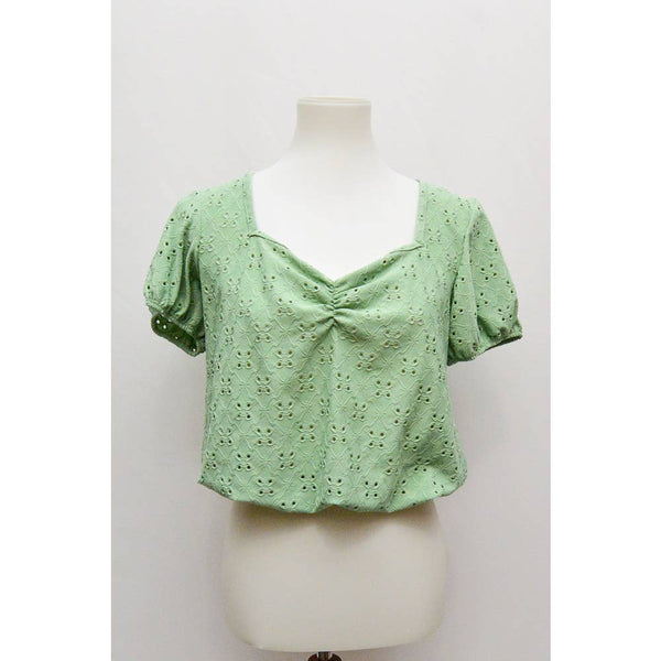 Vintage Discreet blouse green M 90s