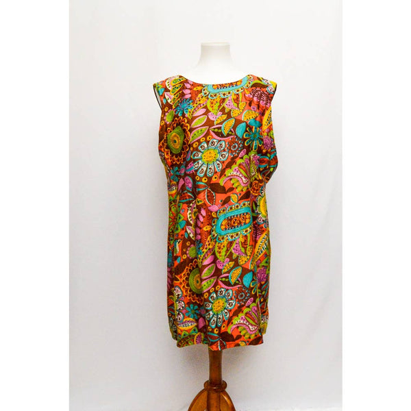 Vintage womens dress psychedelic M+ 70s