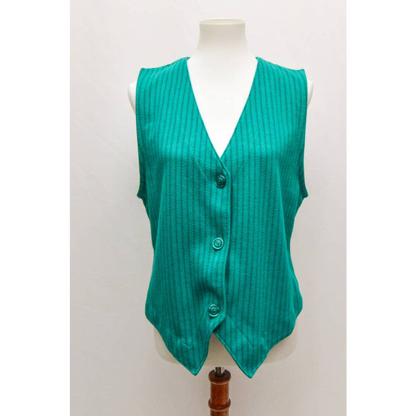 Vintage Weekenders womens green vest M 80s