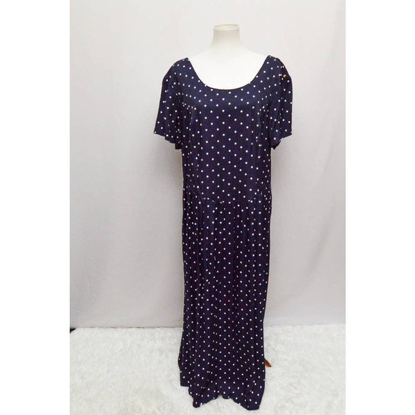 Vintage Another Thyme womens dress black white polka dot XL+ 90s