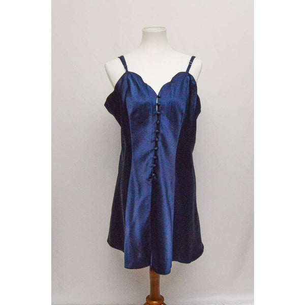 Vintage Lingerie & Co womens slip navy XL 80s