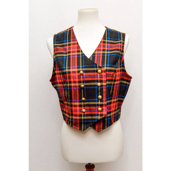 Vintage My Michelle vest red black L 90s