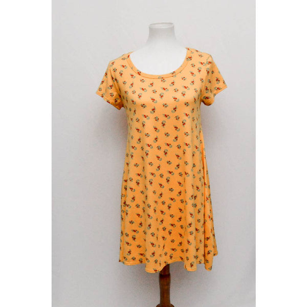 Vintage TMG womens dress yellow M+ 90s