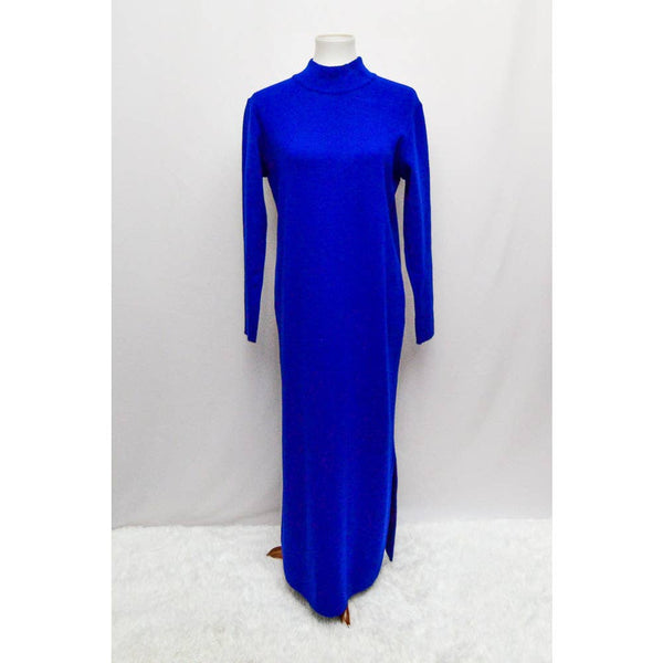 Vintage Lennie for Nina Leonard womens dress blue M 80s