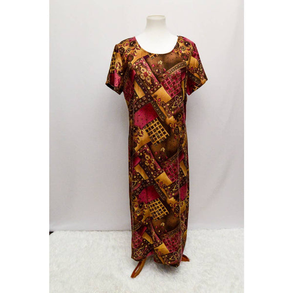 Vintage Studio Ease womens dress brown purple M 90s